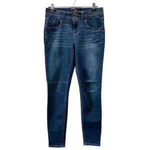 One 5 One Skinny Jeans Mid Rise Dark  Blue Denim Size 4